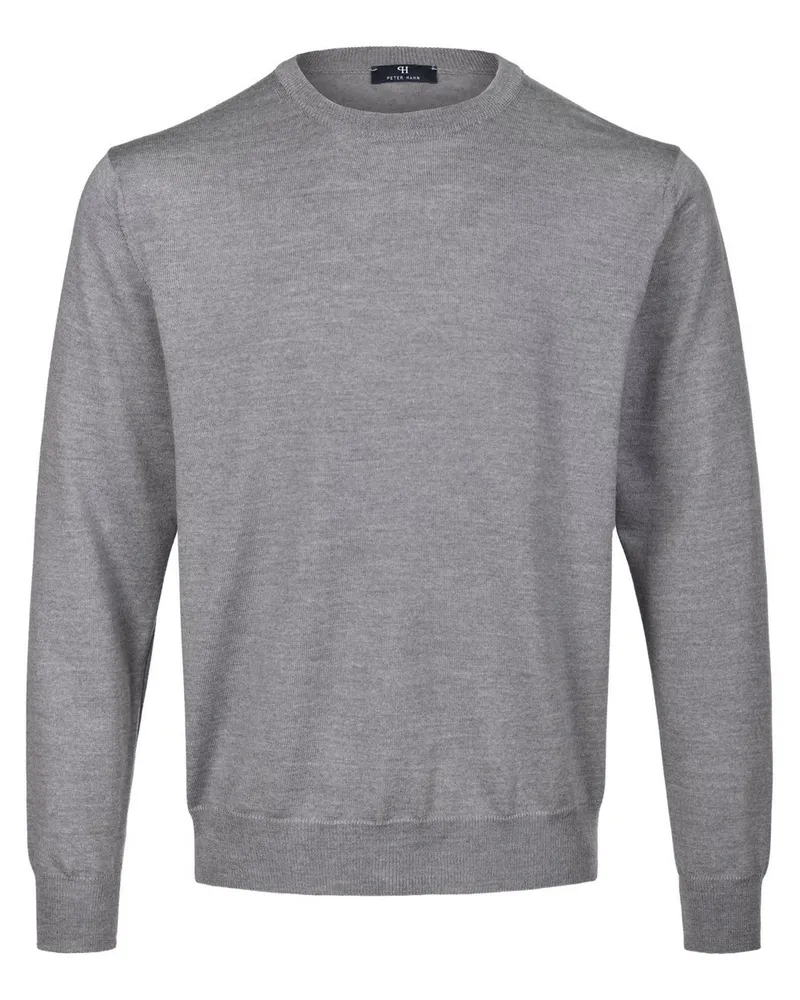 Peter Hahn Rundhals-Pullover grau