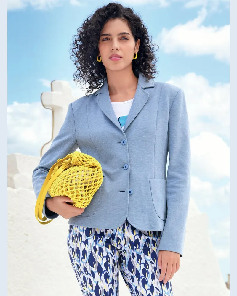 Peter Hahn Jersey-Blazer  blau Blau