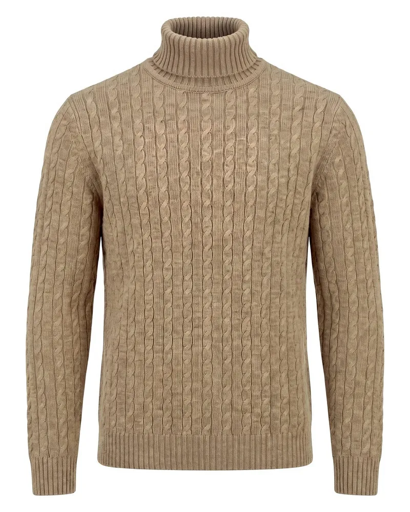 Peter Hahn Rollkragen-Pullover  beige Beige