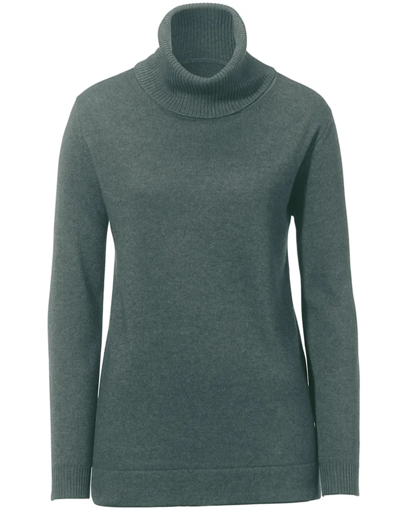 Peter Hahn Rollkragen-Pullover Modell Tamara  Seide/Kaschmir grün Grün