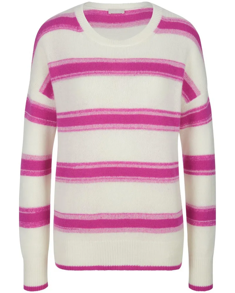 Include Rundhals-Pullover  weiss Weiss