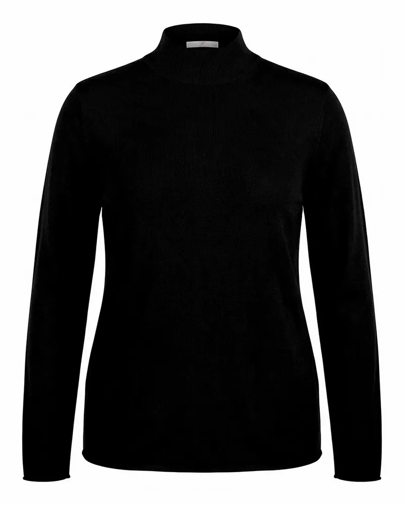 Emilia Lay Stehkragen-Pullover  schwarz Schwarz