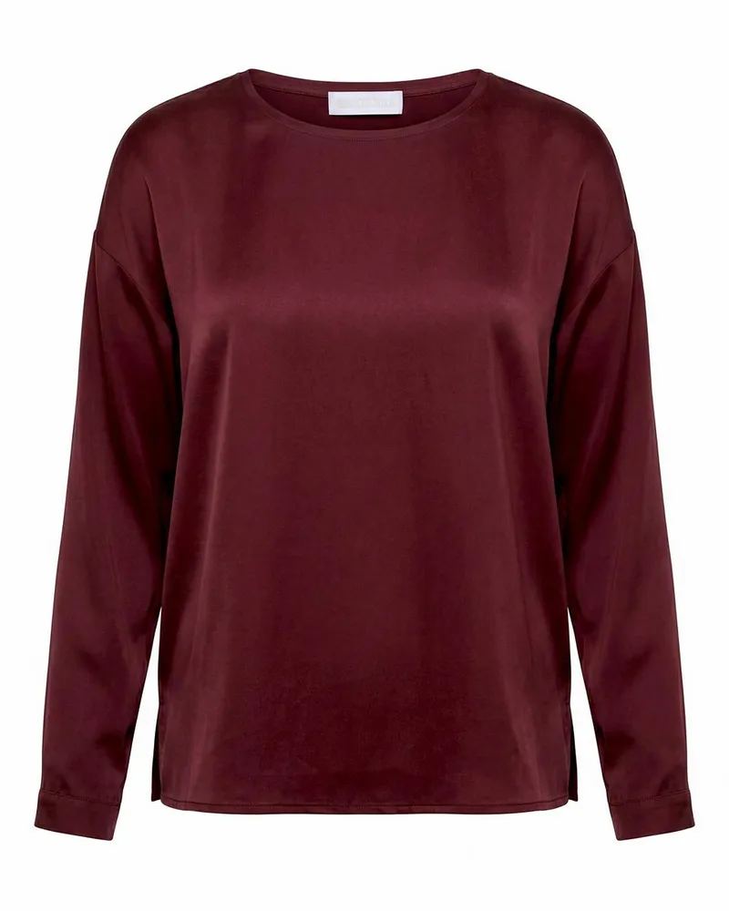 St. Emile Bluse Rundhals-Ausschnitt  rot Rot