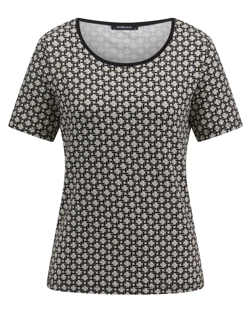 Peter Hahn Rundhals-Shirt  schwarz Schwarz