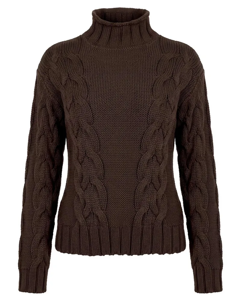 Peter Hahn Pullover Stehkragen  braun Braun