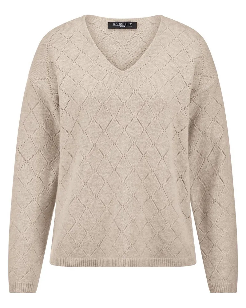 FADENMEISTER BERLIN V-Pullover  beige Beige