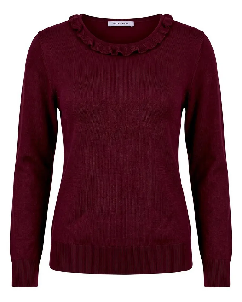 Peter Hahn Rundhals-Pullover  rot Rot