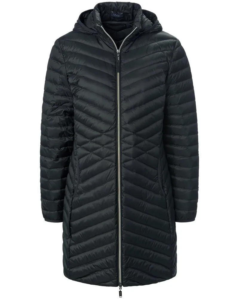 Peter Hahn Daunen-Long-Steppjacke  schwarz Schwarz