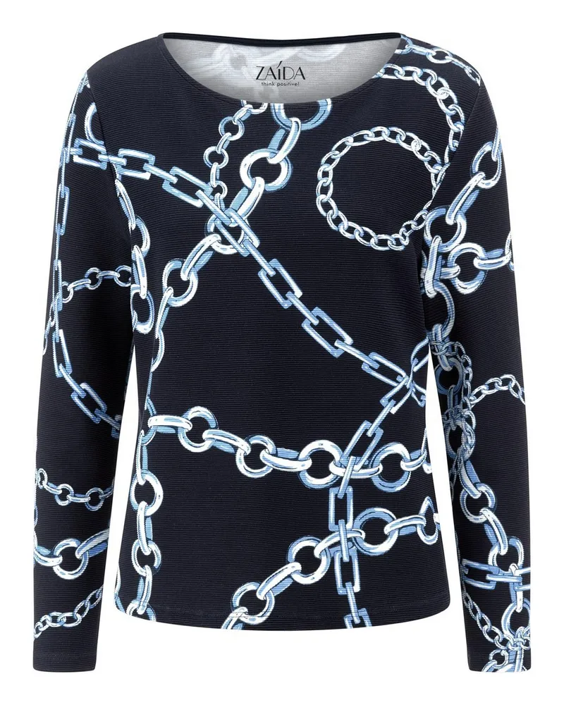 Efixelle Shirt U-Boot-Ausschnitt  blau Blau