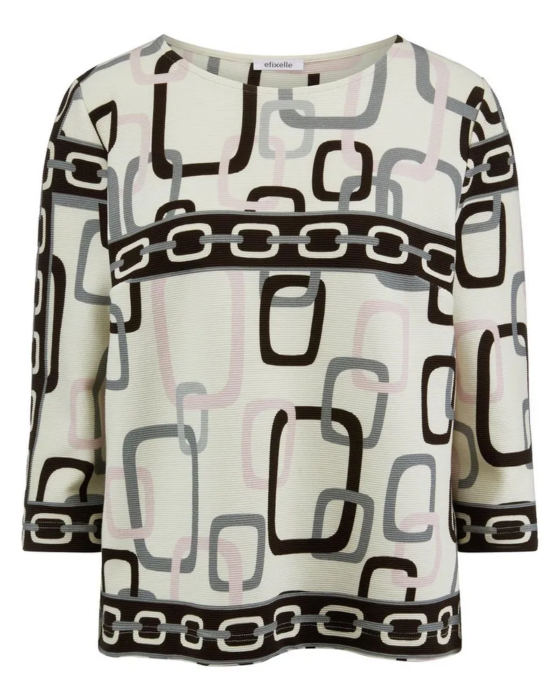 Efixelle Shirt U-Boot-Ausschnitt  weiss Weiss