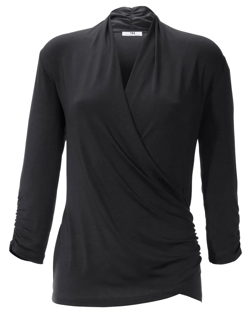 Peter Hahn V-Shirt 3/4 Arm  schwarz Schwarz