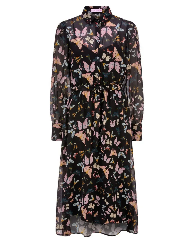 Marcel Ostertag Kleid  schwarz Schwarz