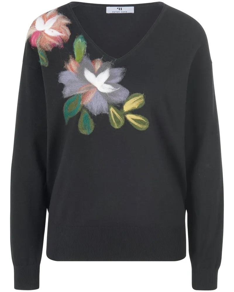 Peter Hahn V-Pullover  schwarz Schwarz
