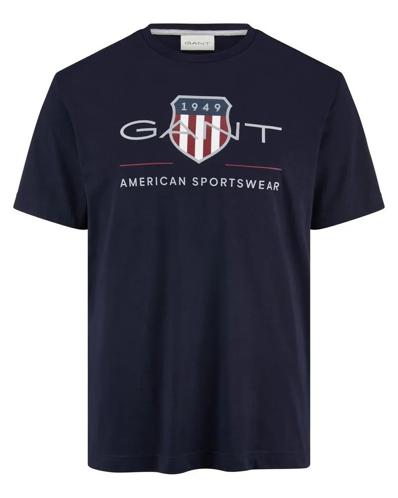 Gant Rundhals-Shirt  blau Blau
