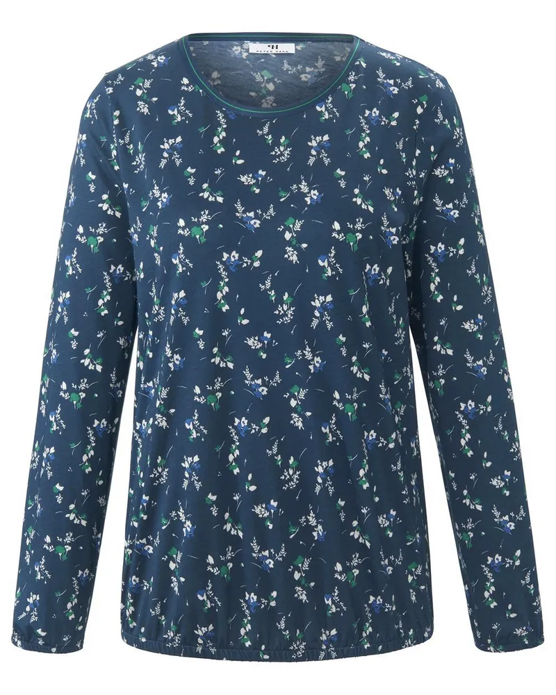 Peter Hahn Rundhals-Shirt  blau Blau