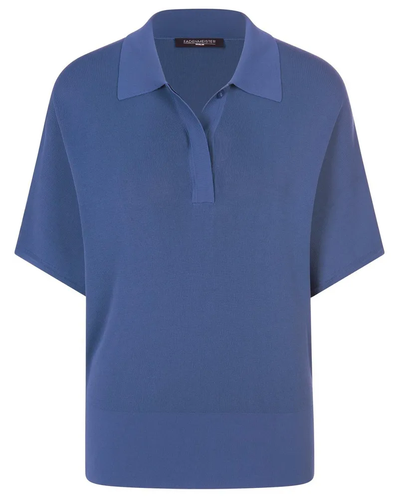 FADENMEISTER BERLIN Polo-Shirt  blau Blau