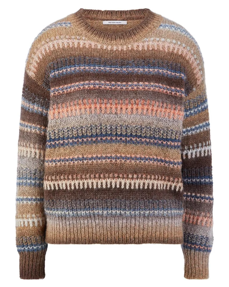 Peter Hahn Rundhals-Pullover  mehrfarbig Mehrfarbig