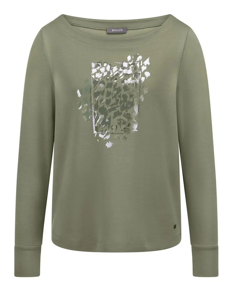 Basler Sweatshirt U-Boot-Ausschnitt  grün Grün