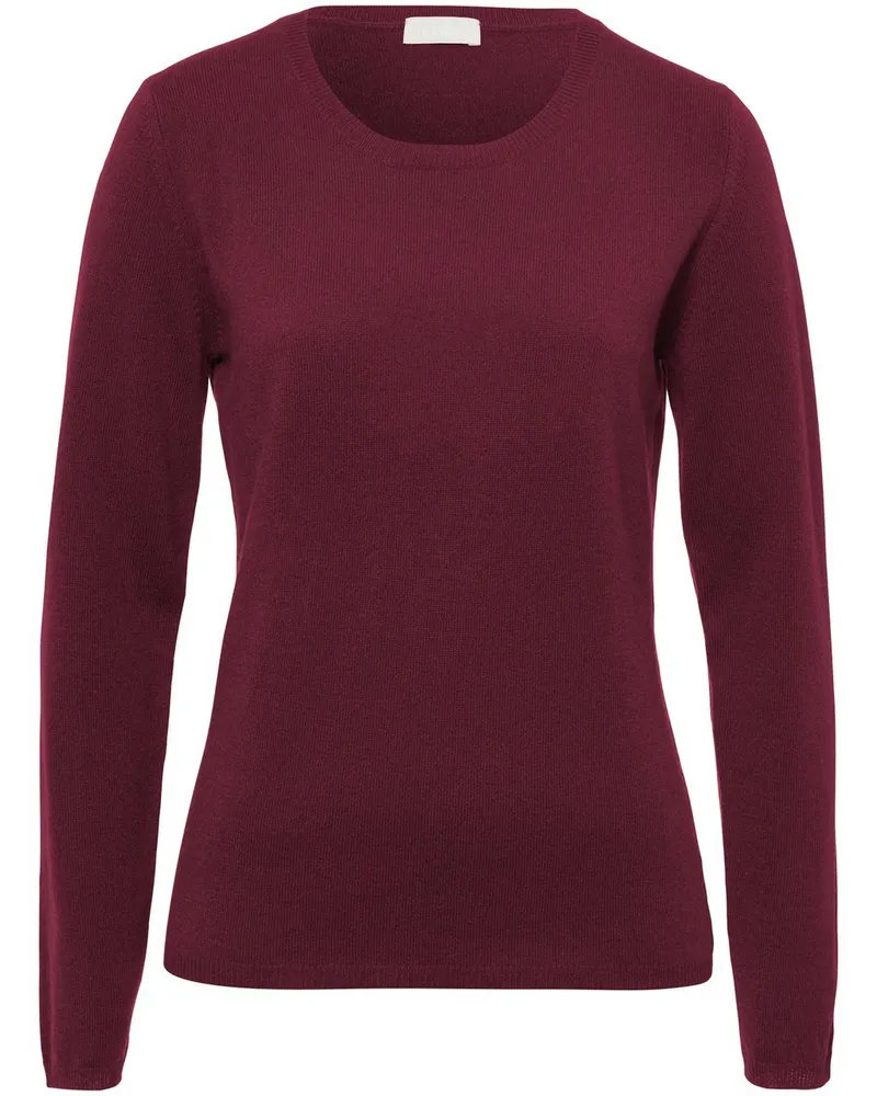 Include Rundhals-Pullover aus Schurwolle und Kaschmir  rot Rot