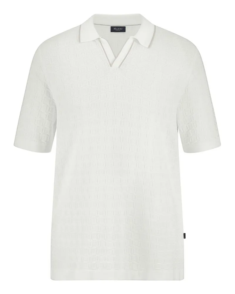 Maerz Polo-Pullover  weiss Weiss
