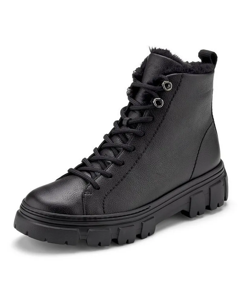 paul green Schnür-Stiefelette  schwarz Schwarz