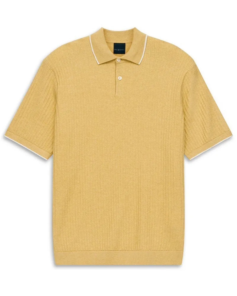 Bugatti Polo-Pullover Regular Fit  gelb Gelb