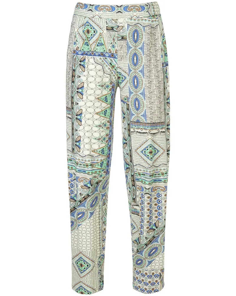 Green Cotton Knöchellange Bundfalten-Hose Karla  mehrfarbig Mehrfarbig