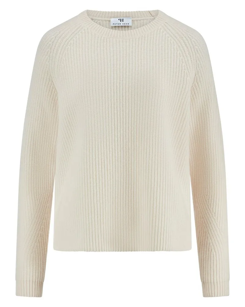 Peter Hahn Rundhals-Pullover  weiss Weiss