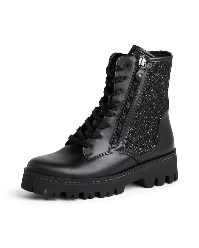 Waldläufer Schnür-Stiefelette London  schwarz Schwarz