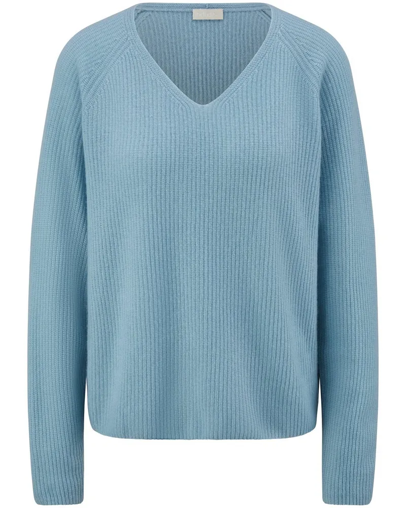 Include V-Pullover  blau Blau