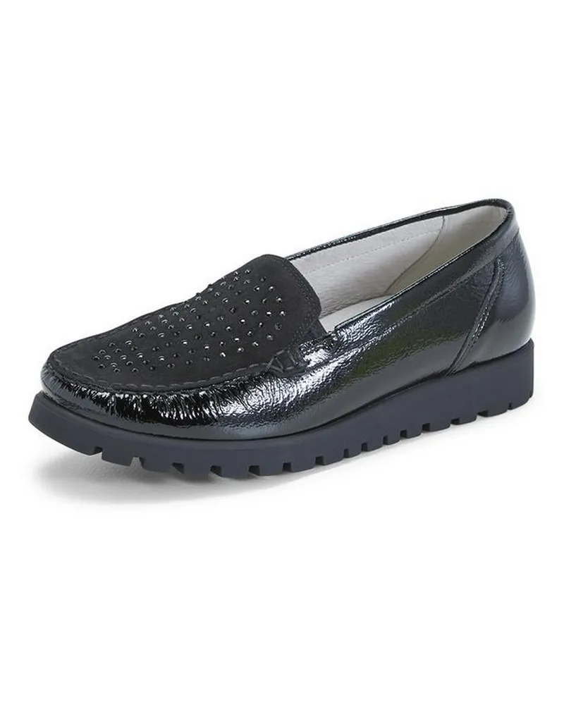 Waldläufer Slipper Hegli  schwarz Schwarz