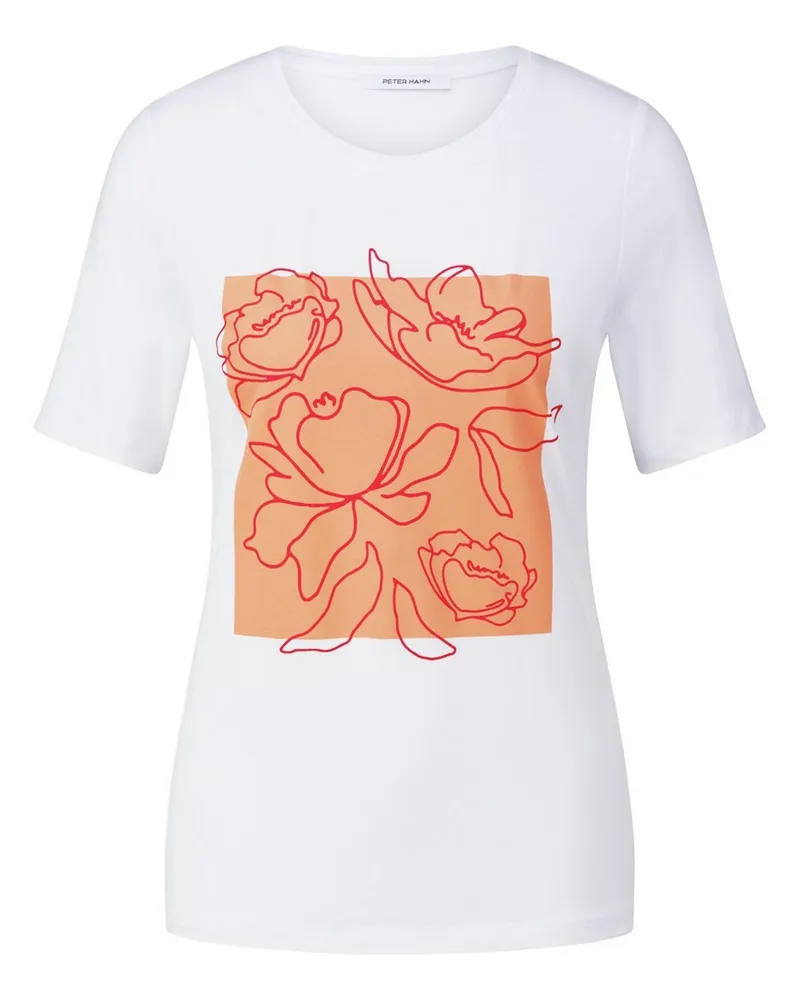 Peter Hahn Rundhals-Shirt  weiss Weiss