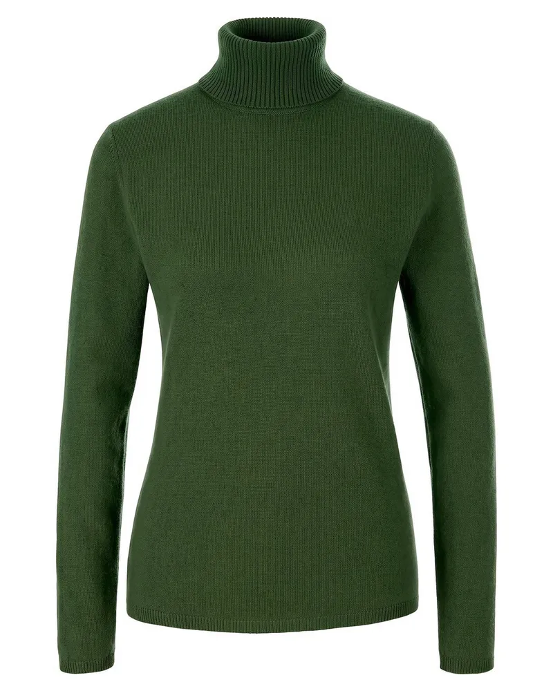 Peter Hahn Rollkragen-Pullover aus Schurwolle und Kaschmir  grün Grün
