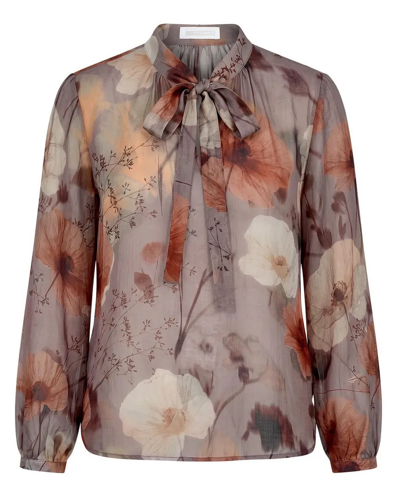 St. Emile Bluse Stehkragen  beige Beige