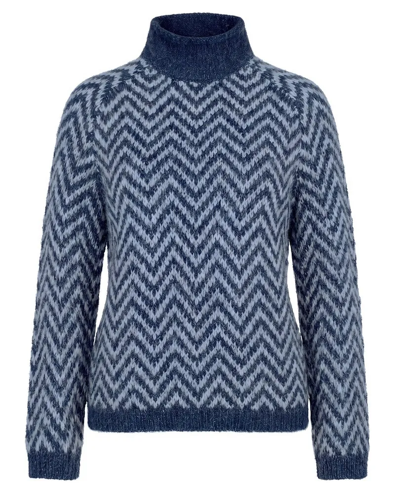 FADENMEISTER BERLIN Pullover Stehkragen  blau Blau