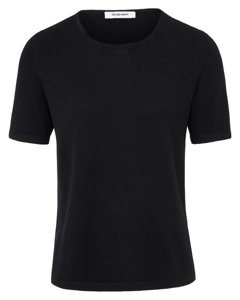 Peter Hahn Rundhals-Pullover aus Seide Kaschmir  schwarz Schwarz