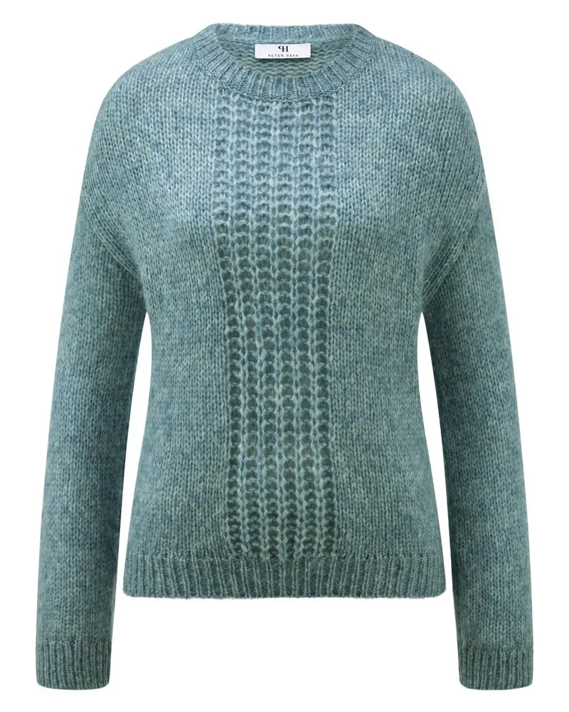 Peter Hahn Rundhals-Pullover  grün Grün