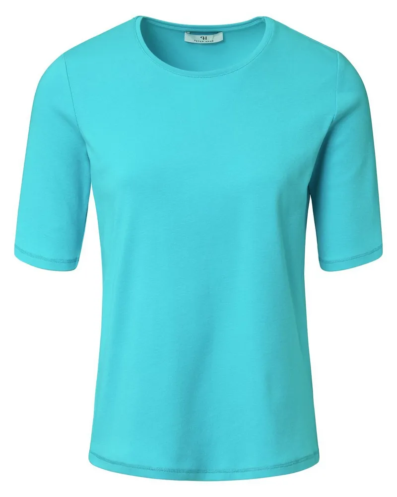 Peter Hahn Rundhals-Shirt  türkis Türkis