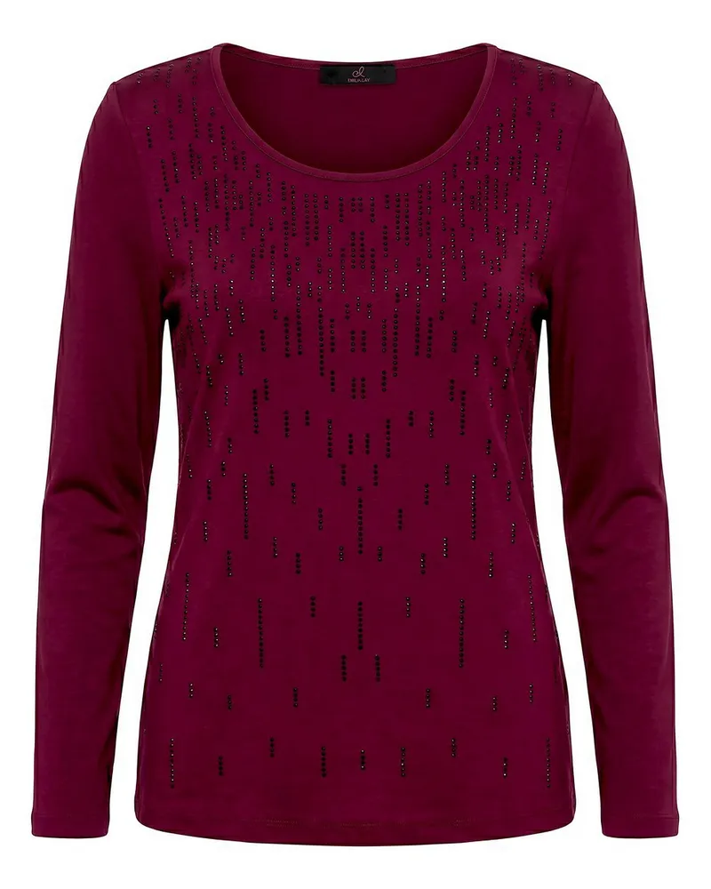 Emilia Lay Rundhals-Shirt  rot Rot