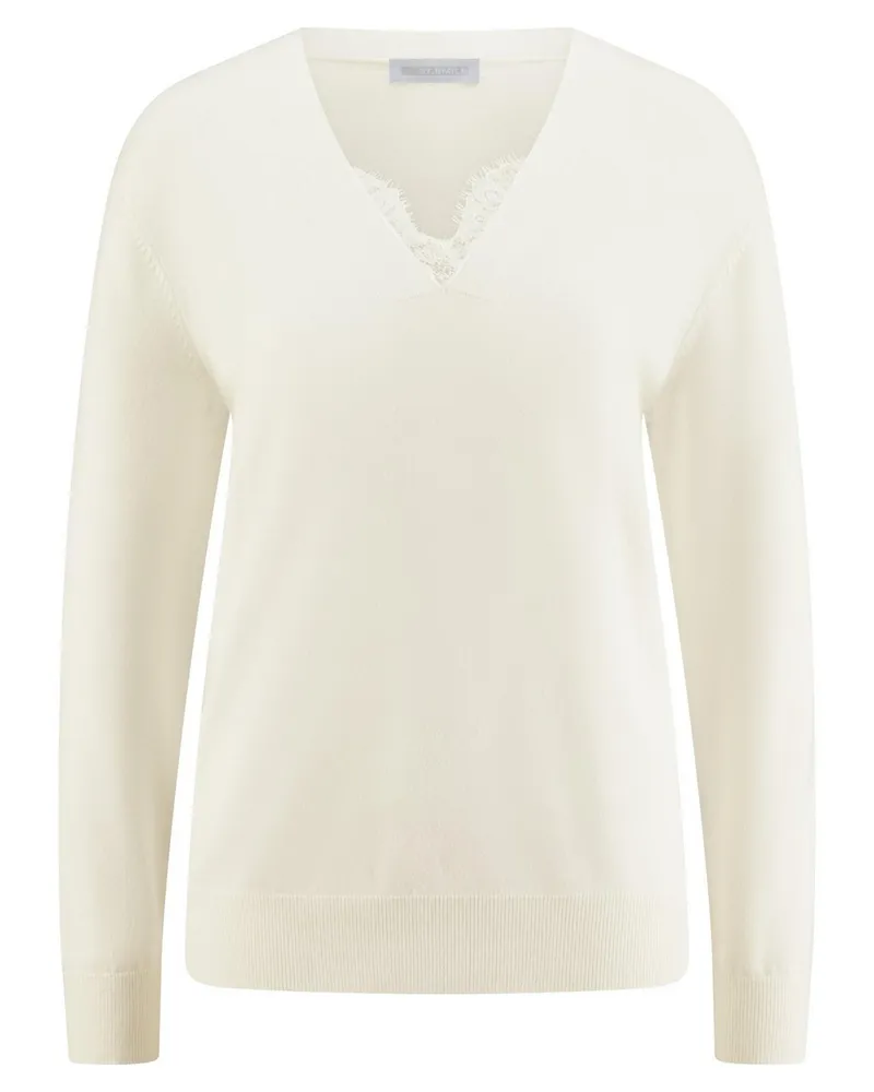 St. Emile V-Pullover  weiss Weiss