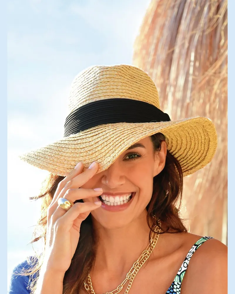 Peter Hahn Strohhut  beige Beige