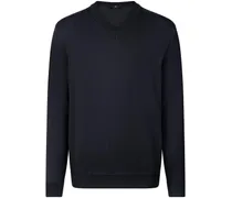 V-Pullover  blau