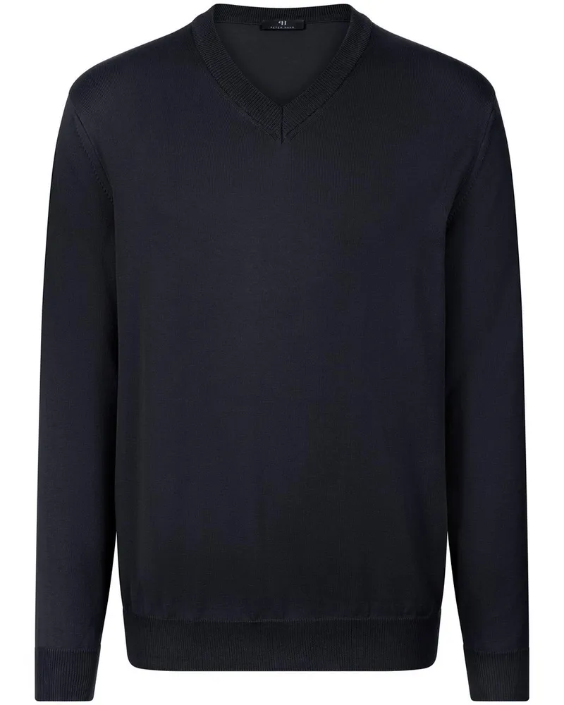 Peter Hahn V-Pullover  blau Blau