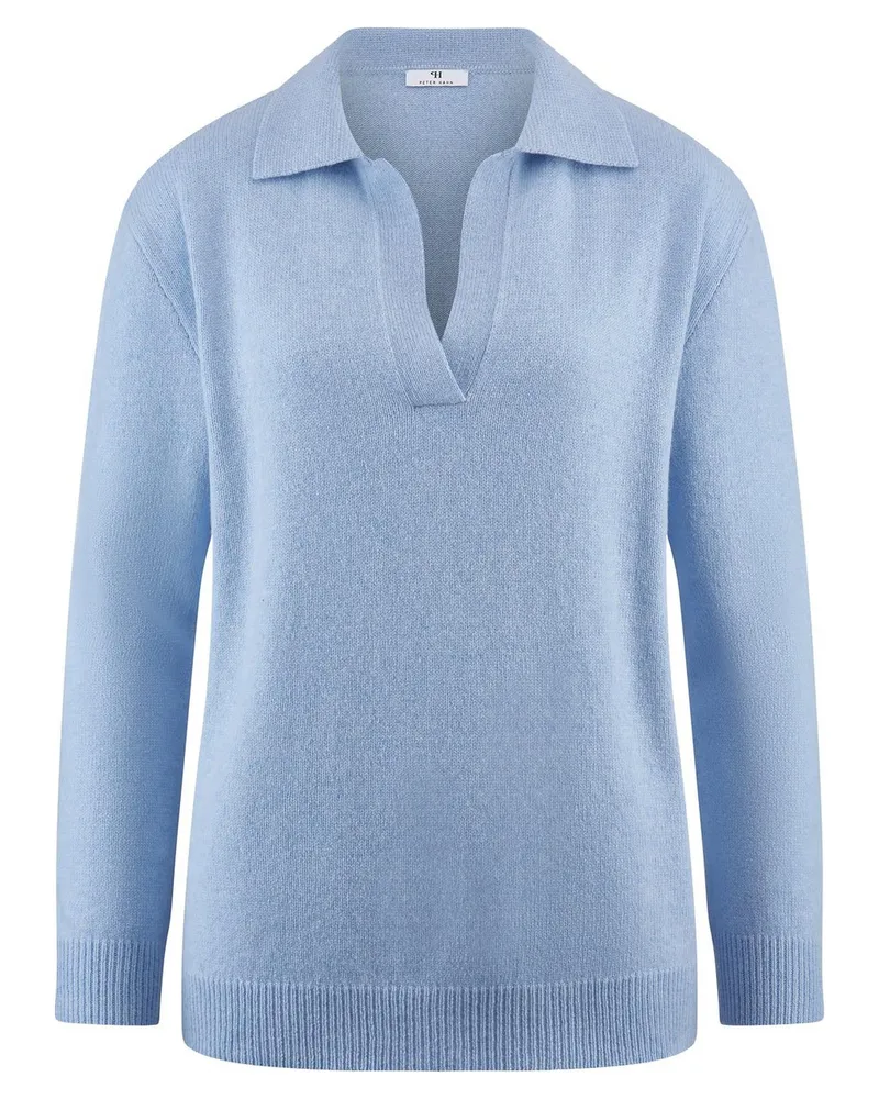 Peter Hahn Polo-Pullover  blau Blau