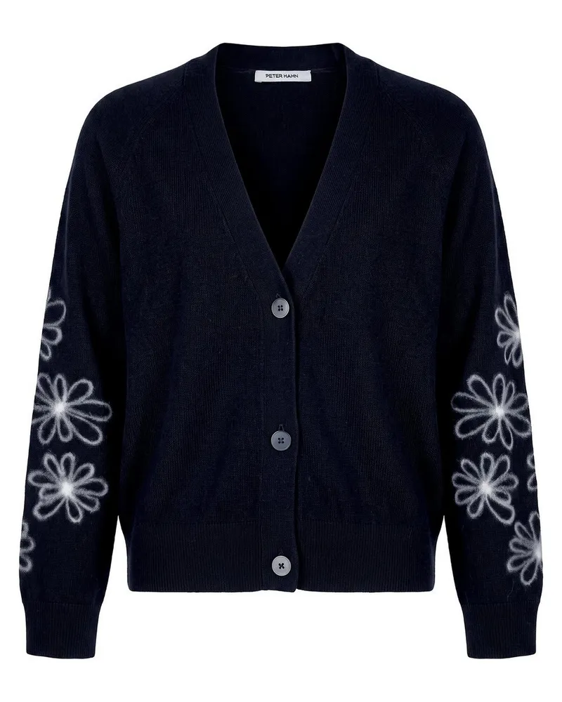 Peter Hahn Strickjacke  blau Blau
