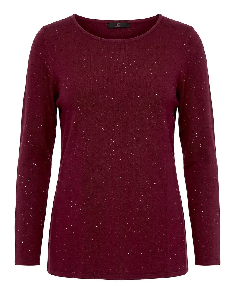 Emilia Lay Rundhals-Pullover  rot Rot