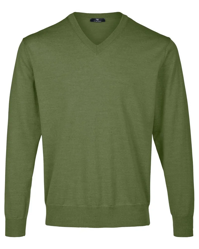 Peter Hahn V-Pullover  grün Grün