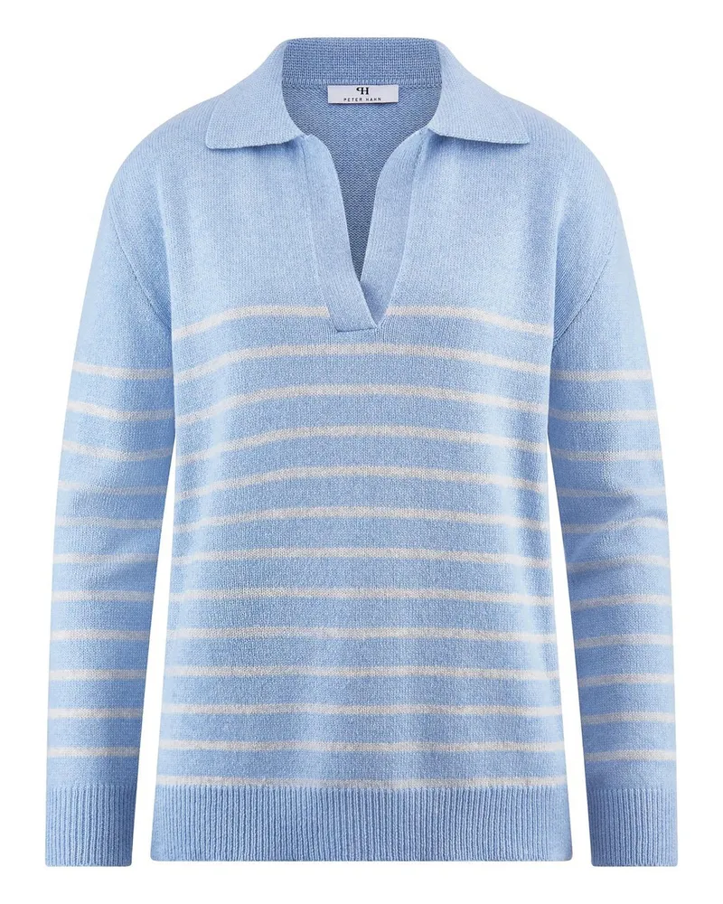 Peter Hahn Polo-Pullover  blau Blau
