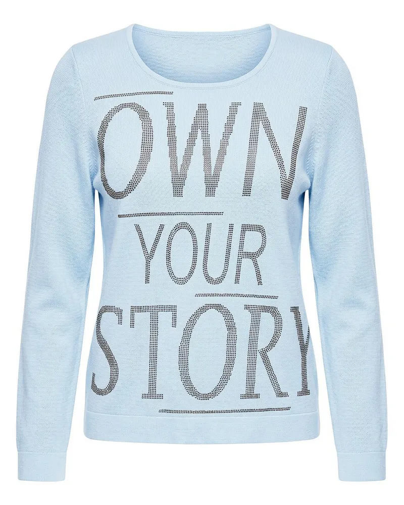 Basler Rundhals-Pullover  blau Blau