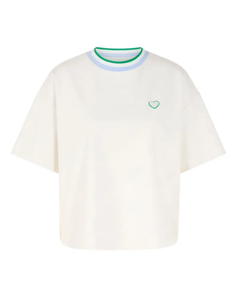 Marc Cain Rundhals-Shirt  weiss Weiss